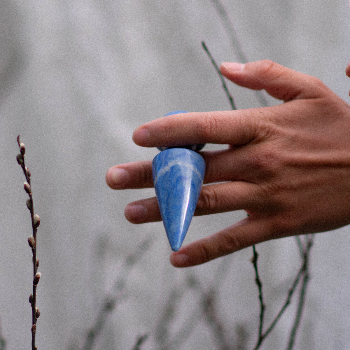 blue quartz crystal butt plug