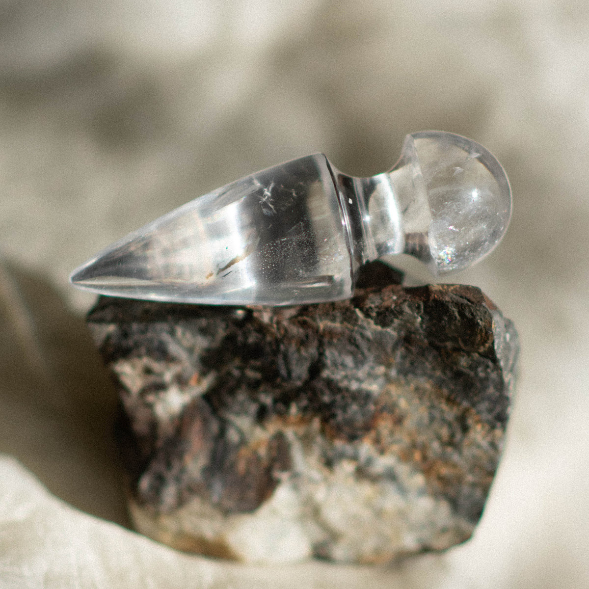 clear quartz anal plug, no glass