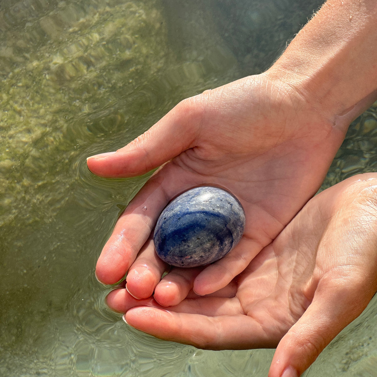 Blue Quartz Yoni Egg