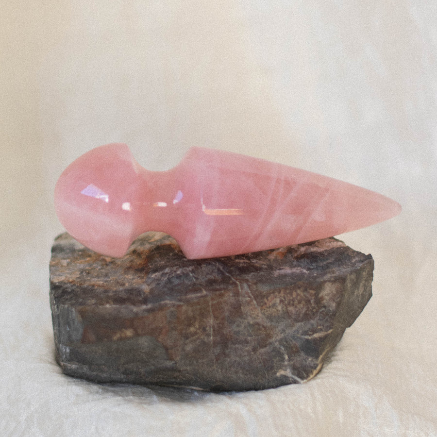 The Spire | Rose Quartz Crystal Butt Plug