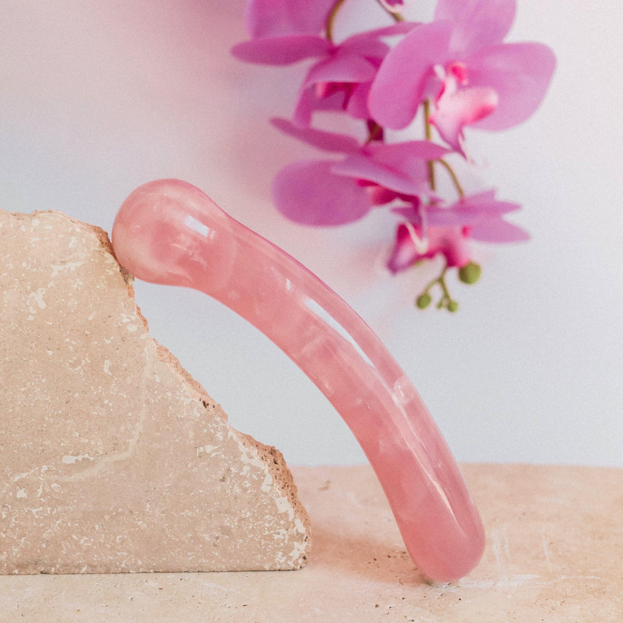 Rose Quartz Amrita Wand® (Imperfect) - WAANDS™ Crystal Sex Toys
