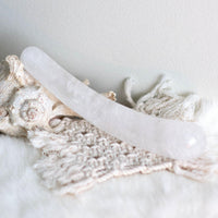 clear quartz crystal yoni wand